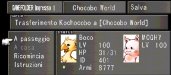 Il Menu di salvataggio del Chocobo World